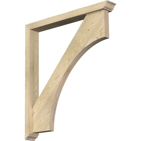 Ekena Millwork Westlake Traditional Rough Sawn Bracket w/ Offset Brace, Douglas Fir, 4"W x 32"D x 36"H BKT0402X32X36WTL01RDF
